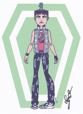 Teen Gorgon Monster Doll Print