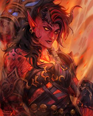 Karlach - by Ribbonentrails