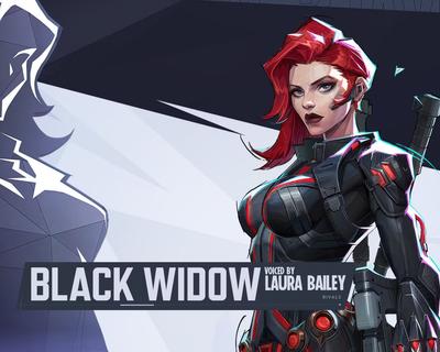 Name + Instructions) Black Widow - Marvel Rivals | Signed by